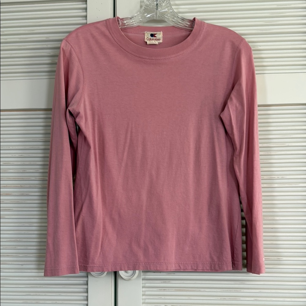 CALVIN KLEIN 100% Cotton Long Sleeved Tee